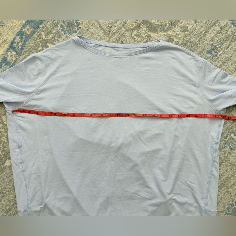 Lululemon Back in Action Short Sleeve Shirt Pastel Blue - Picture 5 of 7